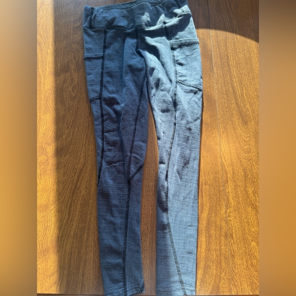 Pact XS Heathered Navy Organic Cotton Leggings